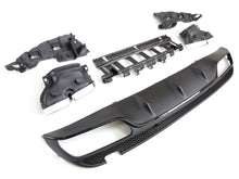 Diffusor Heckdiffusor + Auspuff Chrom für Mercedes Benz C Klasse W205 S205 C43 AMG Line di15