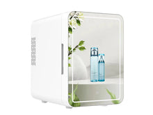 2 In 1 Mini Kühlschrank Kleiner Kühlschrank Schrankbox 6L Mit Spiegel für Auto Büro Camping Outdoor