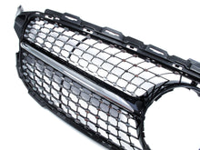 Schwarz Diamantgrill Kühlergrill Grill für Mercedes Benz C-Klasse W205 C205 A205 S205 C43 AMG 2014 - 03/2018 pz128