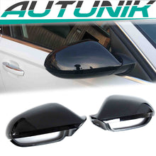 Autunik Schwarz Glanz Spiegelkappen Außenspiegelkappen für AUDI A6 C7 4G S6 RS6 Allroad Avant 2011-2019 mc48