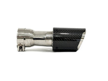 Glanz Carbon Duplex Sportauspuff Auspuffblenden Endrohre Passend für AUDI BMW Benz Universal 62-66mm et256