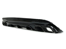 Schwarzer Diffusor + Auspuffblenden für Mercedes Benz E Klasse C207 Coupe E250 E350 AMG Line 2013-2017