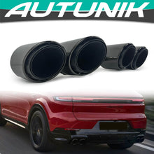 Auspuff Auspuffblenden Endrohre Schwarz für Porsche Cayenne PO536 9YA 2018+ et327