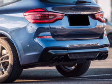 Heckdiffusor Diffusor Auspuff Blenden Schwarz Passend für BMW X3 G01 M Sport Paket 30d 30i 18+