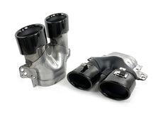 NEU Heckdiffusor Auspuff Blenden Schwarz Glanz für Mercedes C Kl. W205 S205 Seriens. di212