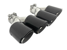 Glanz Carbon Duplex Sportauspuff Auspuffblenden Endrohre Passend für AUDI BMW VW Universal 60-64mm et258