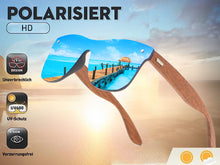 Holz Sonnenbrillen Polarisierte Sonnenbrille UV400-Schutz für Damen&Herren Reisen Fahren