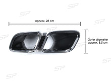 Diffusor Heckdiffusor + Chrom Auspuffblenden für Mercedes Benz C Klasse W205 S205 C43 AMG Line di62