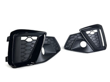 Lüftungsgitter Blenden Grill Gitter Schwarz für Audi A4 B9 ab 2020 MOPF mit ACC fg295