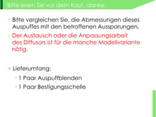 Auspuffblenden Auspuff Endrohre Schwarz für AUDI A6 4G C7 A7 4G Sportback Q5 8U A4 B8 8K A5 8T