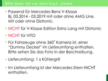 Diamant Kühlergrill Front Grill Schwarz für Mercedes Benz V-Klasse W447 V250 V260 14-19 fg353