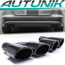 Auspuffblenden Auspuff Endrohre Schwarz für AUDI A6 4G C7 A7 4G Sportback Q5 8U A4 B8 8K A5 8T