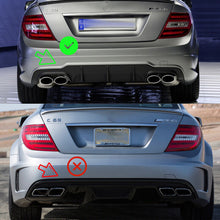 Diffusor Heckdiffusor Schwarz Für Mercedes C Klasse W204 C204 mit AMG Line 11-15