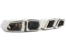 Auspuffblenden Doppelrohr Endrohre Chrom für Mercedes CLS W218 C218 C219 W221 S63 AMG W212 et91