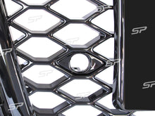 Schwarz Glanz Wabengrill Frontgrill für Audi Q5 8R Kühlergrill 2012-2016 mit PDC