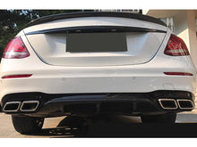 E63 Style Heckdiffusor Diffusor + Auspuffblenden Chrom für Mercedes E Klasse W213 S213 AMG Line 2017-2020 Benzin