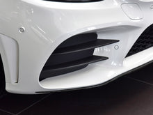 Front Stoßstange Spoilerlippe Frontspoiler Schwarz für Mercedes C Klasse W205 AMG Line Facelift 2018+