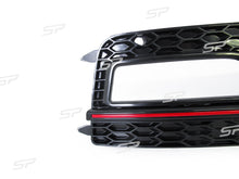 Lüftgitter Nebelscheinwerfer Blenden mit ROT Leisten für Audi A4 S4 B8.5 S-Line 2012-2015