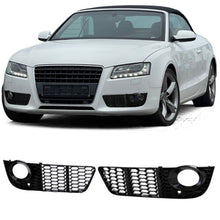 Nebelscheinwerfer Blenden Waben Gitter Stoßstange Schwarz für Audi A5 8T 2007-2011 NON S-Line