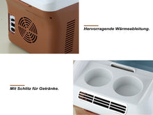 15L 2 In 1 Mini Kühlschrank Tragbar Kleine Schrankbox AC/DC für Auto Büro Camping Outdoor