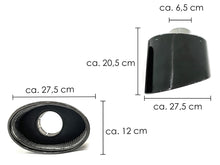 Glänzend Schwarz Endrohr Auspuffblenden Blende für AUDI RS Stoßstange et268