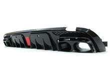 Heckdiffusor Diffusor Auspuffblenden Schwarz für Mercedes W205 S205 C43 AMG Line di8