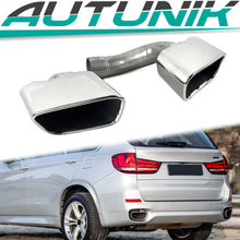 Chrom Auspuff Blenden Endrohre für BMW X5 F15 35i M Sport Stoßstange 2013-2018