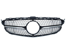 Schwarz Diamantgrill Kühlergrill Grill für Mercedes Benz C-Klasse W205 C205 A205 S205 C43 AMG 2014 - 03/2018 pz128