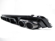 Schwarz Diffusor Heckdiffusor + Auspuffblenden für AUDI A6 S6 C8 Limo Avant S-Line ab 2018 di92