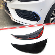 Schwarz Front Aero Flaps für Mercedes W205 S205 C205 A205 C43 AMG Line 15-18