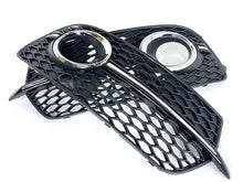 Schwarz Chrom Nebelscheinwerfer Gitter Blenden Grill für AUDI Q5 8R S Line 13-17 fg336