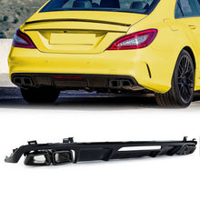 CLS63 Heckdiffusor Auspuff Schwarz für Mercedes CLS Diffusor W218 C218 AMG Line 15-18 Facelift