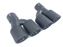 Matt Carbon Fiber Auspuffblenden Auspuff Endrohr Satz Passend für BMW 5er G30 G31 G38 M Sport Paket ab17 et237