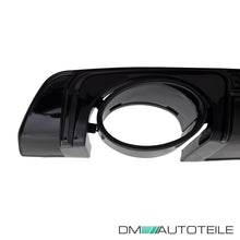 Schwarz glanz Heckdiffusor Diffusor Auspuff für Audi TT 8S FV ab 2014