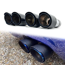 59-63 mm Carbon Fiber Endrohr Auspuffblenden Duplex Auspuff Blenden Passend für AUDI BMW Universal et293