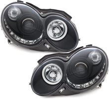 Halogen Scheinwerfer Mit E-Prüfzeichen für Mercedes Benz CLK 209 Bj 02-09 mit Led Standlicht