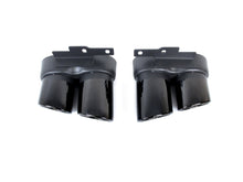 Auspuffblenden Endrohr Blenden Schwarz Glanz Edelstahl für AUDI A6 C8 A7 C8 S Line 18+