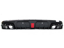 Heckdiffusor Diffusor Auspuffblenden Schwarz für Mercedes W205 S205 C43 AMG Line di8