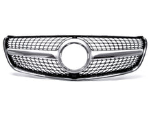 Diamantgrill Kühlergrill Front Grill Schwarz & Silber für Mercedes V-Klasse W447 2014-2019 Vor MOPF