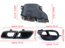 Diffusor Heckdiffusor Auspuffblenden Schwarz für Mercedes C-Klasse C205 Coupe A205 Cabrio C43 AMG Line di7