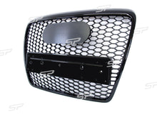 RS6 Optik Schwarz Wabengrill Kühlergrill Front Grill für AUDI A6 4F C6 S6 ohne PDC 04-11 fg221
