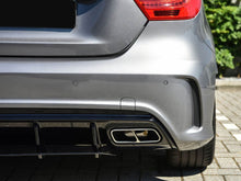 Heckdiffusor + Chrom Auspuffblenden für Mercedes A Klasse W176 A45 AMG Line 2015-2018
