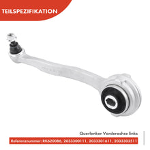 Querlenker Radaufhängung Vorne links für Mercedes W203 204 C204 CL203 CLK SLK
