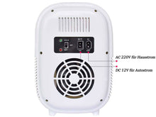 2 In 1 Mini Kühlschrank Tragbare Schrankbox AC/DC Weiß 4L für Auto Büro Zimmer Outdoor