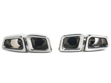 Auspuffblenden Doppelrohr Endrohre Chrom für Mercedes CLS W218 C218 C219 W221 S63 AMG W212 et91