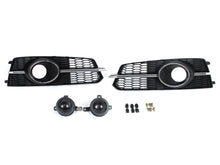 Lüftungsgitter Nebelscheinwerfer Blenden Gitter Grill Chrom für Audi A6 C7 S Line S6 2015-2018 mit ACC