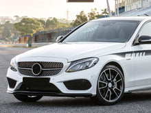 Schwarz Front Spoiler Lippe Frontspoiler Stoßstange für Mercedes W205 S205 C43 AMG Line 15-18 di98