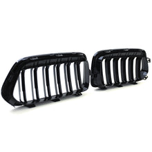 Sport Kühlergrill Doppelsteg Grill Nieren Schwarz Glanz Passend für BMW X2 F39 ab 18