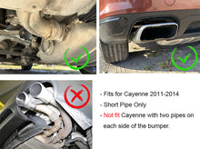 Sport Auspuff Auspuffblenden Endrohre Schwarz für Porsche Cayenne 92A V8 Turbo 2010-2014 et76