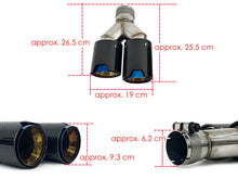 Carbon Duplex Sportauspuff Auspuffblenden Endrohre Passend für AUDI BMW VW Universal 57-61mm et241